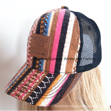 Applique Embroidery Embossed Buckle Cotton Twill Baseball Cap